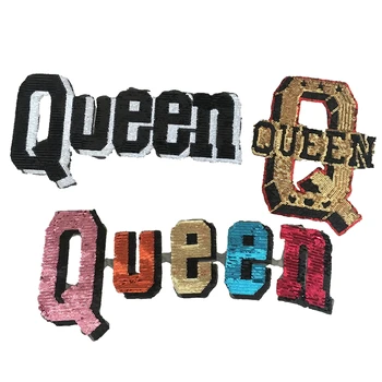Colorful Sew Iron on Queen Sequins Patch Stickers for Clothing Q QUEEN Sequined Embroidery Applique Patches for Clothes
Colorful Sew Iron on Queen Sequins Patch Stickers for Clothing Q QUEEN Sequined Embroidery Applique Patches for Clothes