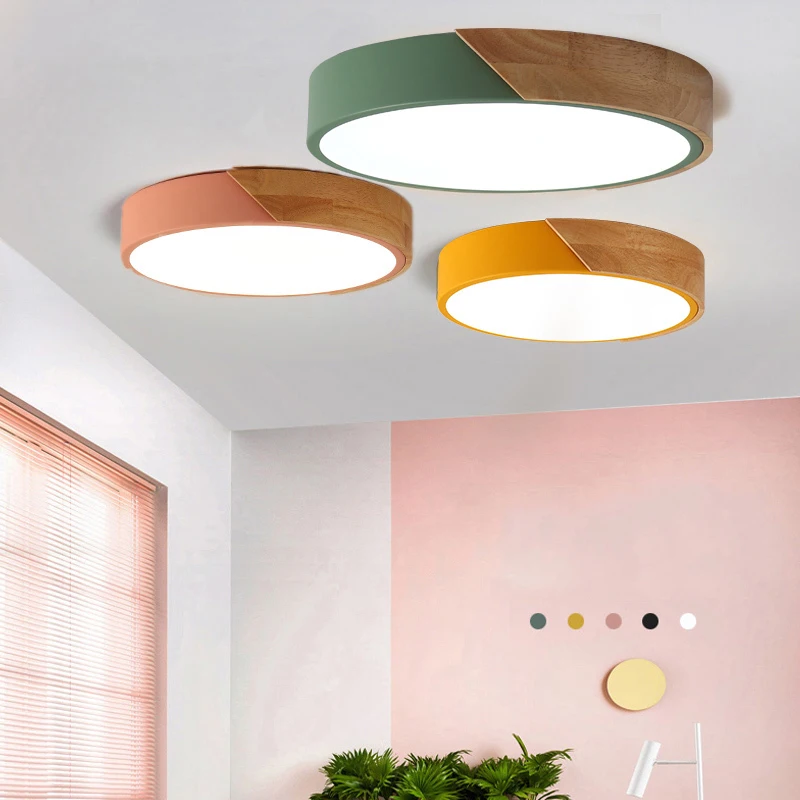 Bedroom ceiling lamp simple modern living room macaron children's room lamp wood creative personality lighting package
Bedroom ceiling lamp simple modern living room macaron children's room lamp wood creative personality lighting package