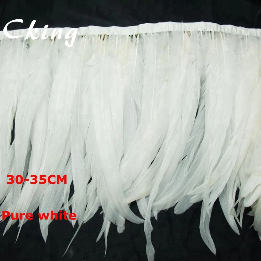 2M pure white rooster chicken feathers trim 30-35cm 12-14inches long diy cock tails Feather trims fringes wedding customes decor
2M pure white rooster chicken feathers trim 30-35cm 12-14inches long diy cock tails Feather trims fringes wedding customes decor