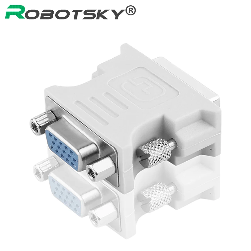 Roboesky DVI to VGA Converter DVI 24+5 Male to 15 Pin DVI Female Video Card Monitor Adapter for PC laptop Projector Monitor
Roboesky DVI to VGA Converter DVI 24+5 Male to 15 Pin DVI Female Video Card Monitor Adapter for PC laptop Projector Monitor