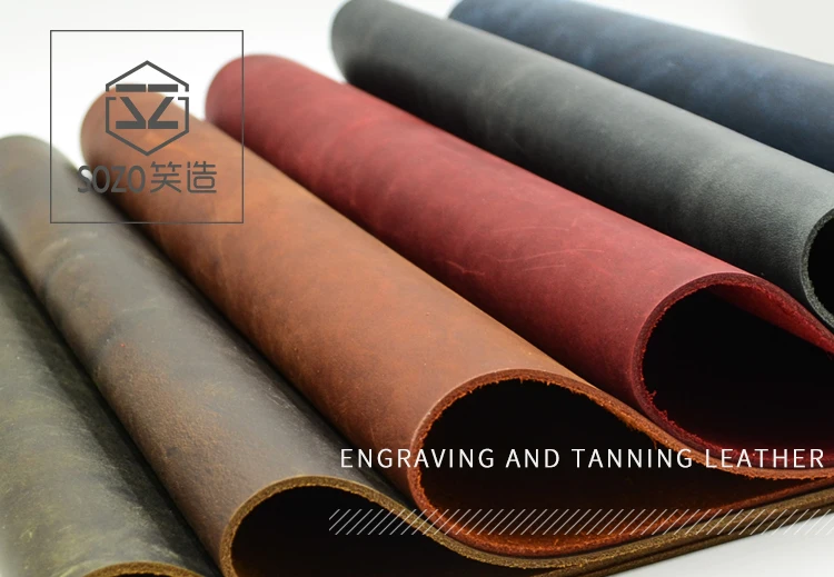 Retro top layer leather five-color crazy horse tanned leather material soft 2mm thickness
Retro top layer leather five-color crazy horse tanned leather material soft 2mm thickness