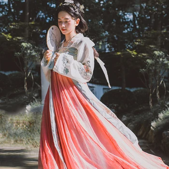 Chinese Traditional Folk Costume Women Hanfu Costume Ancient Tang Suit Dynasty Stage Clothing Lady Oriental Fairy Dress DL4123
Chinese Traditional Folk Costume Women Hanfu Costume Ancient Tang Suit Dynasty Stage Clothing Lady Oriental Fairy Dress DL4123