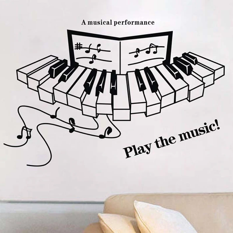 " Play The Music! " Quotes Vinyl Wall Decals Piano Musical Notes Wall Sticker For Music Classroom/Living Room Decoration
" Play The Music! " Quotes Vinyl Wall Decals Piano Musical Notes Wall Sticker For Music Classroom/Living Room Decoration