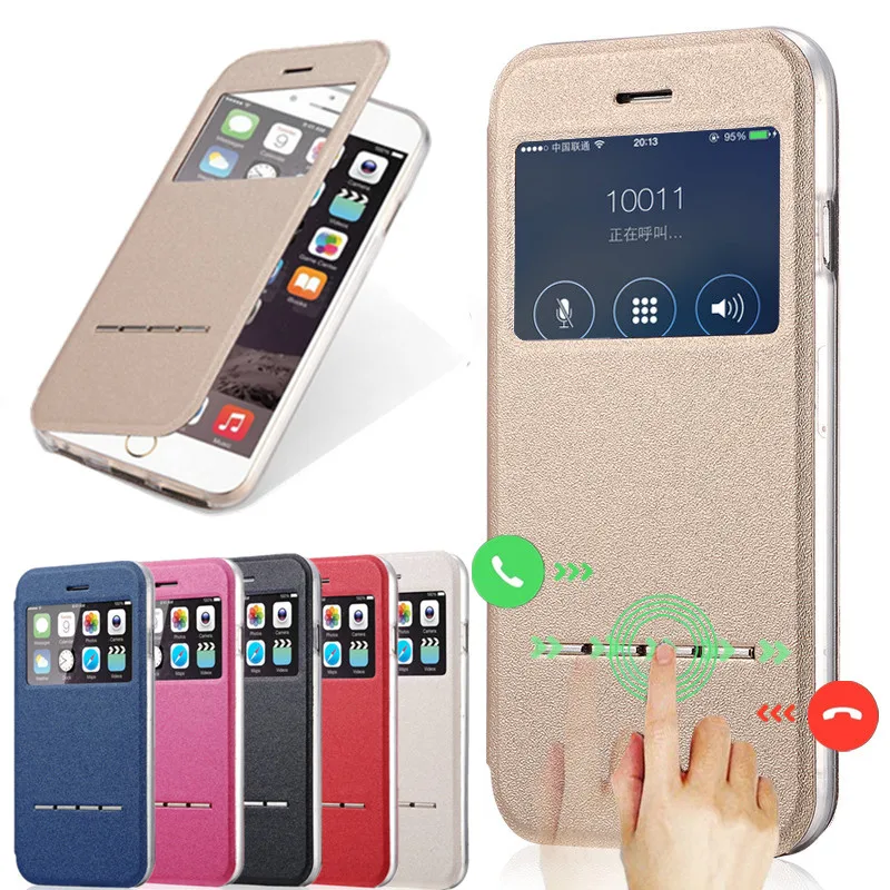 For iPhone 6S Case Luxury Smart Answer Sliding View Window for iPhone On 4 4S 5 5S 5SE 6 6s Plus Full Bag Cover Cases On 6 6S SE
For iPhone 6S Case Luxury Smart Answer Sliding View Window for iPhone On 4 4S 5 5S 5SE 6 6s Plus Full Bag Cover Cases On 6 6S SE
