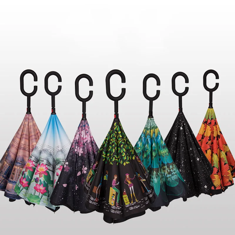Inverted Umbrella Double Layer Sun Parasol Women Rain Reverse Umbrellas Male Guarda Chuva Invertido Windproof Paraguas Parapluie
Inverted Umbrella Double Layer Sun Parasol Women Rain Reverse Umbrellas Male Guarda Chuva Invertido Windproof Paraguas Parapluie