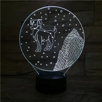 

Western zodiac signs Night Light LED Touch Sensor 7 Color Changing Childrens Kids Baby Nightlight Gift Aries Table Lamp desk