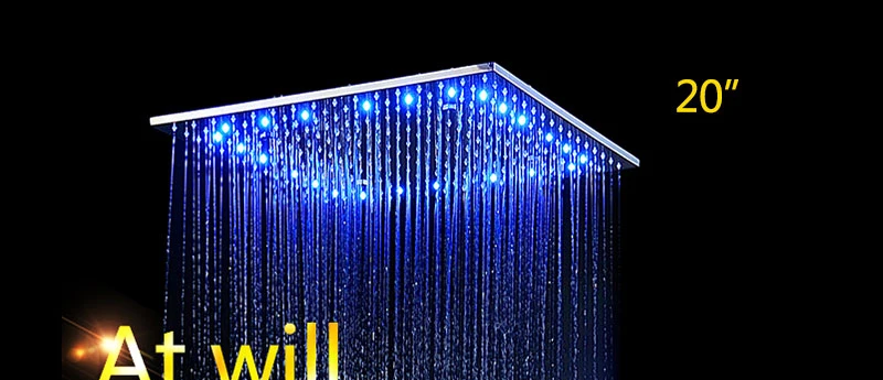 Concealed Thermostatic Shower Set SUS304 Mirror Finished Panel with 20 Embedded Ceiling LED Shower Head Rainfall Mist SPA (2)