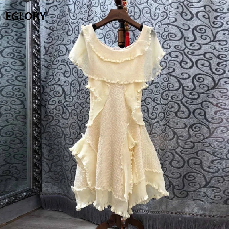 2019 Spring Summer Autumn Knitted Sweater Dress High Quality Women O-Neck Ruffle Patchwork Wool Knitted Dress Soft Knitwear
2019 Spring Summer Autumn Knitted Sweater Dress High Quality Women O-Neck Ruffle Patchwork Wool Knitted Dress Soft Knitwear