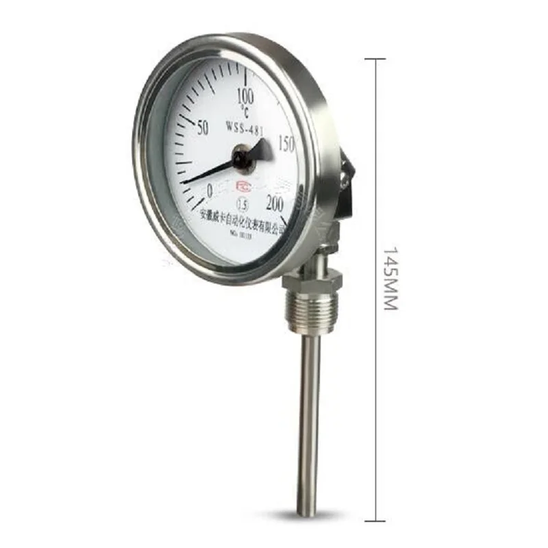 Bimetallic Thermometer Universal Industrial Thermometer for Boiler Pipe Oven Measuring Capacity 0-100 200 300 400 500 600 Degree
Bimetallic Thermometer Universal Industrial Thermometer for Boiler Pipe Oven Measuring Capacity 0-100 200 300 400 500 600 Degree