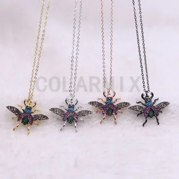 Wholesale micro pave cute tiny Zircon long wing Bugs pendant necklace inset pendant necklace jewelry Chain necklace 3749
Wholesale micro pave cute tiny Zircon long wing Bugs pendant necklace inset pendant necklace jewelry Chain necklace 3749