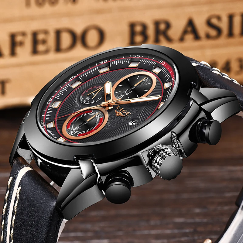 2019 LIGE Watch Men Fashion Business Top Brand Luxury Quartz Wristwatch Man Casual Leather Military Waterproof Sport Chronograph
2019 LIGE Watch Men Fashion Business Top Brand Luxury Quartz Wristwatch Man Casual Leather Military Waterproof Sport Chronograph