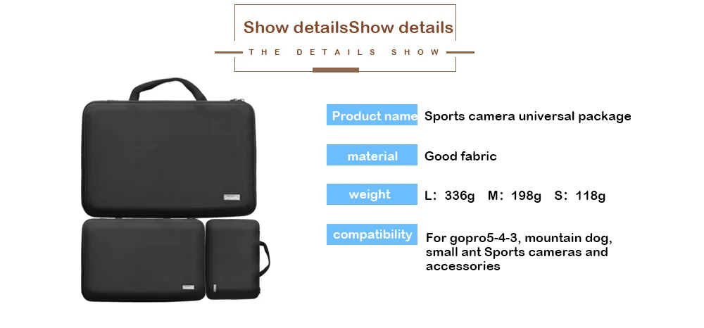 SnowHu for Gopro Accessories Small Storage Camera Bag Cover Box