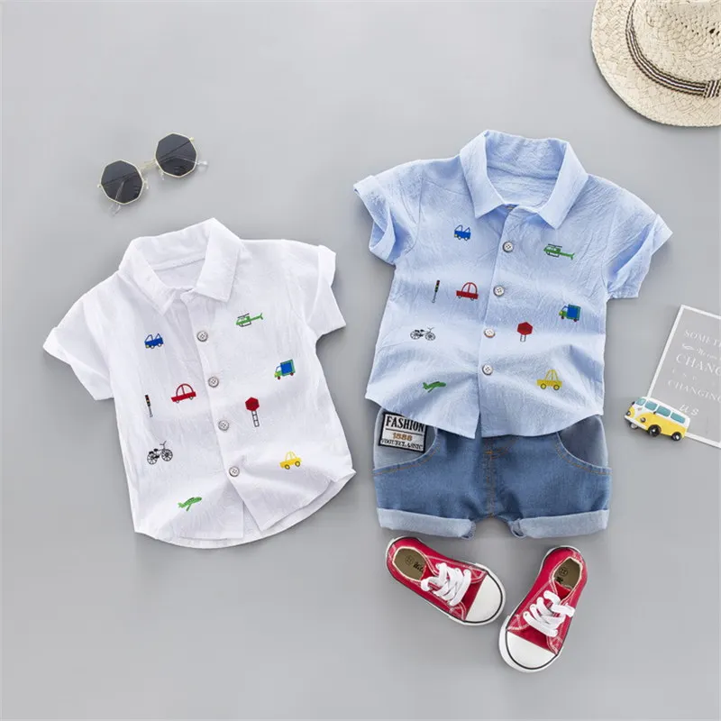 Комплект летней одежды для маленьких мальчиков комплект малышей костюм