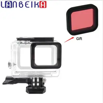 

LANBEIKA For GoPro Waterproof Case 45M Diving Camcorder Housing + Diving Housing Filter Lens For Go Pro Hero 6 5 Hero6 Hero5