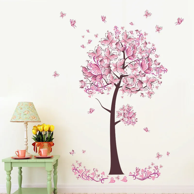 Tree Flower Floral Butterflies Wall Stickers Decals Living Room Bedroom TV Sofa Background Decor Wall Decals Mural
Tree Flower Floral Butterflies Wall Stickers Decals Living Room Bedroom TV Sofa Background Decor Wall Decals Mural