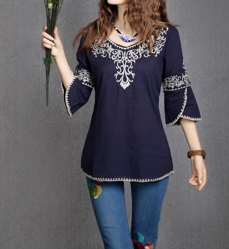 2019 New Fashion Women Girls Totem Pattern Vintage Ethnic Blouse Embroidery Cotton Casual Shirts Tops blusa etnica bordada
2019 New Fashion Women Girls Totem Pattern Vintage Ethnic Blouse Embroidery Cotton Casual Shirts Tops blusa etnica bordada