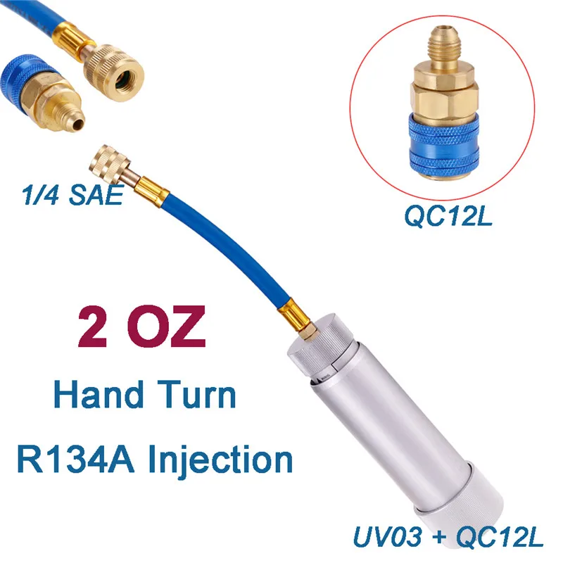 Low Side Extension R134A Quick Coupler Adapters Car Air-conditioning Fitting R134A 2 OZ R134A R12 R22 Hand Turn Filler Inject
Low Side Extension R134A Quick Coupler Adapters Car Air-conditioning Fitting R134A 2 OZ R134A R12 R22 Hand Turn Filler Inject
