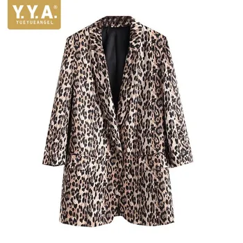 Woman Blazer European American Style Leopard Print Long Womens Blazer Bleizer Femenino New Design OL Famale Jaket Coats S-L
Woman Blazer European American Style Leopard Print Long Womens Blazer Bleizer Femenino New Design OL Famale Jaket Coats S-L