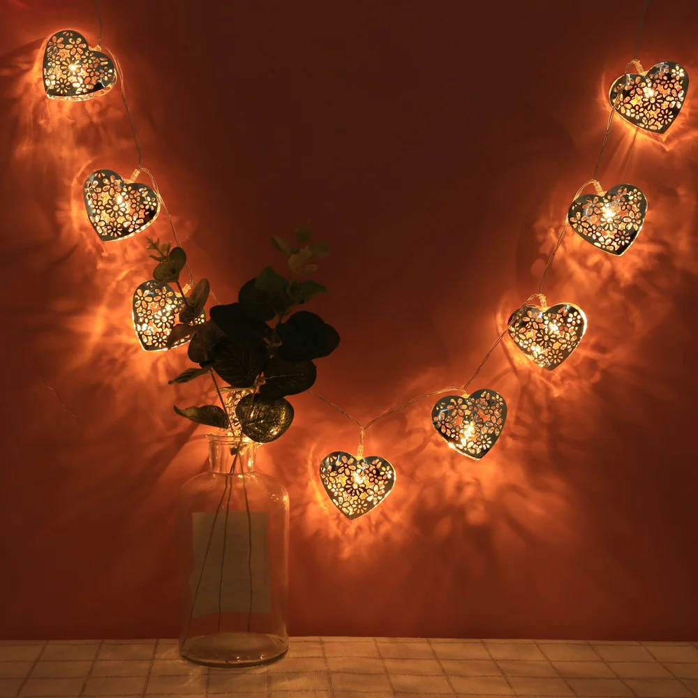 10 LED Holiday Lights String LED Fairy Lights Metal Heart 1.1M Battery Operated Christmas Light Outdoor Garland Wedding Decor
10 LED Holiday Lights String LED Fairy Lights Metal Heart 1.1M Battery Operated Christmas Light Outdoor Garland Wedding Decor