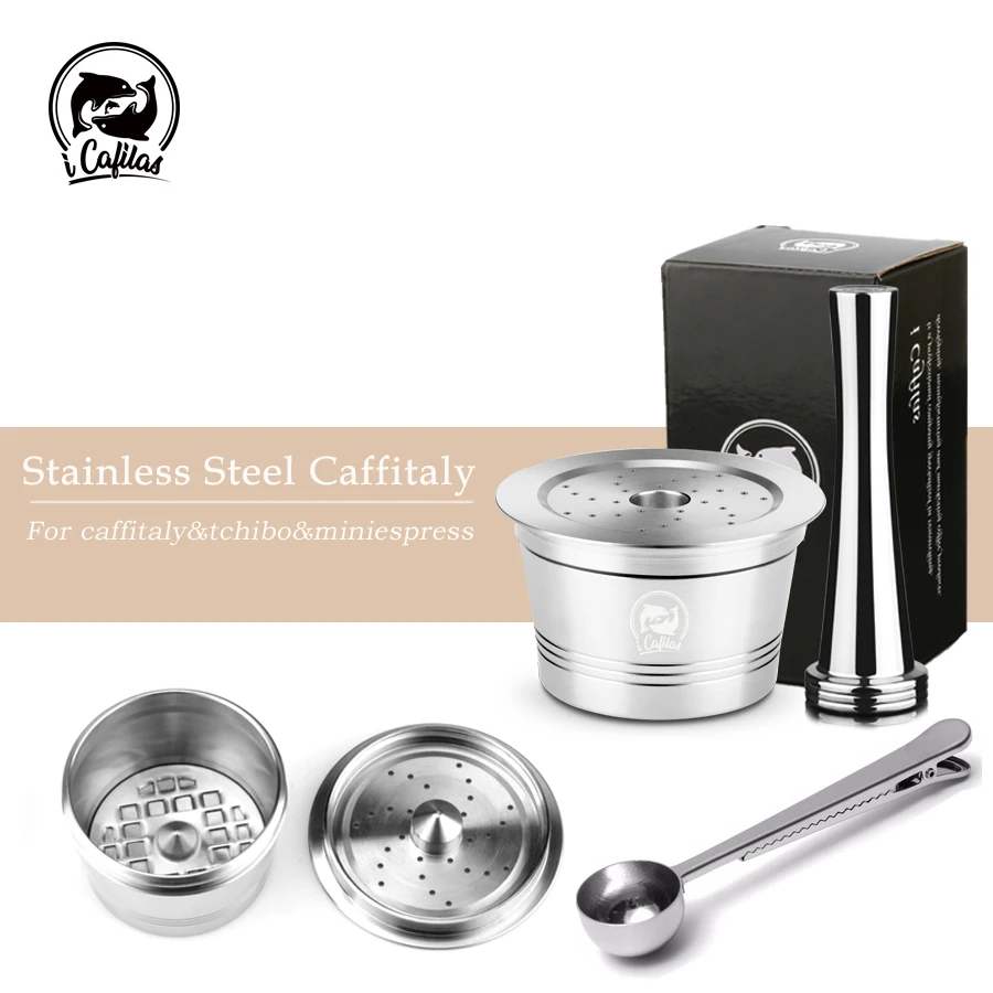 ICafilas Refillable Stainless Steel Reusable Coffee Capsule Filter for Caffitaly& Tchibo Manual CA Coffee Machine
ICafilas Refillable Stainless Steel Reusable Coffee Capsule Filter for Caffitaly& Tchibo Manual CA Coffee Machine