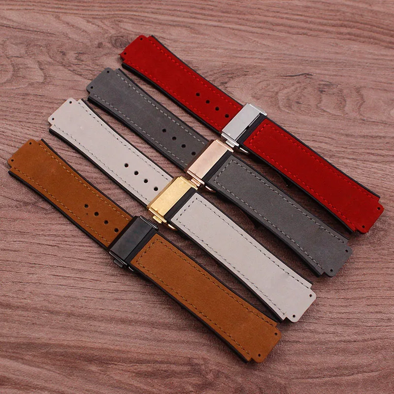 Watch Accessories Crazy Horse Cow Leather 25* mm 19mm Rubber Silicone Strap for Hublot Strap Free Tools Women's Watch Strap
Watch Accessories Crazy Horse Cow Leather 25* mm 19mm Rubber Silicone Strap for Hublot Strap Free Tools Women's Watch Strap