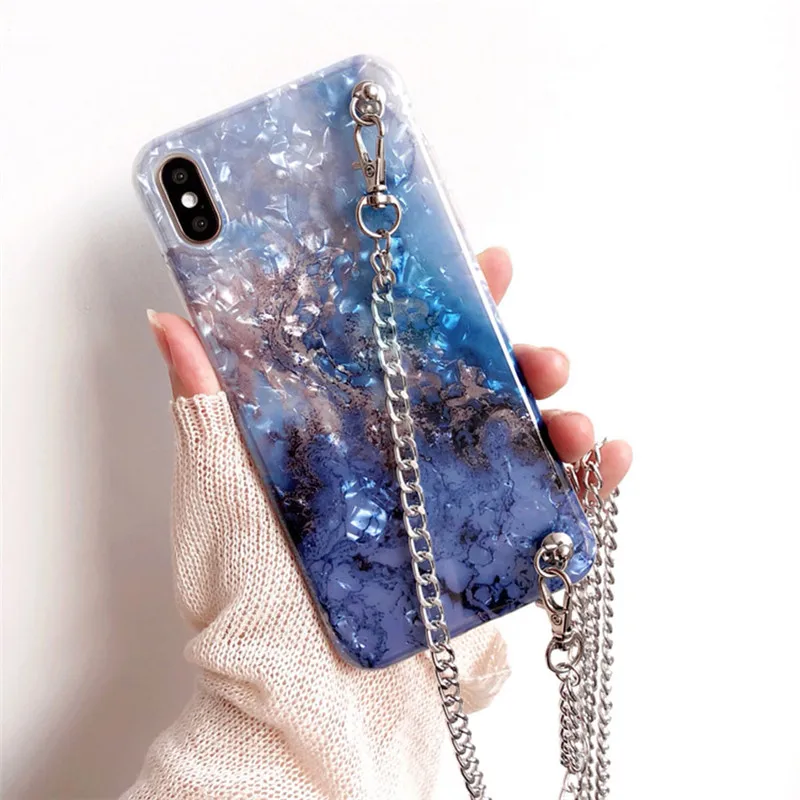 marble strap tpu case for iphone 8 7 6s 6 plus XR X XS MAX case cover glitter foil shoulder chain lanyard soft silicon phone bag
marble strap tpu case for iphone 8 7 6s 6 plus XR X XS MAX case cover glitter foil shoulder chain lanyard soft silicon phone bag