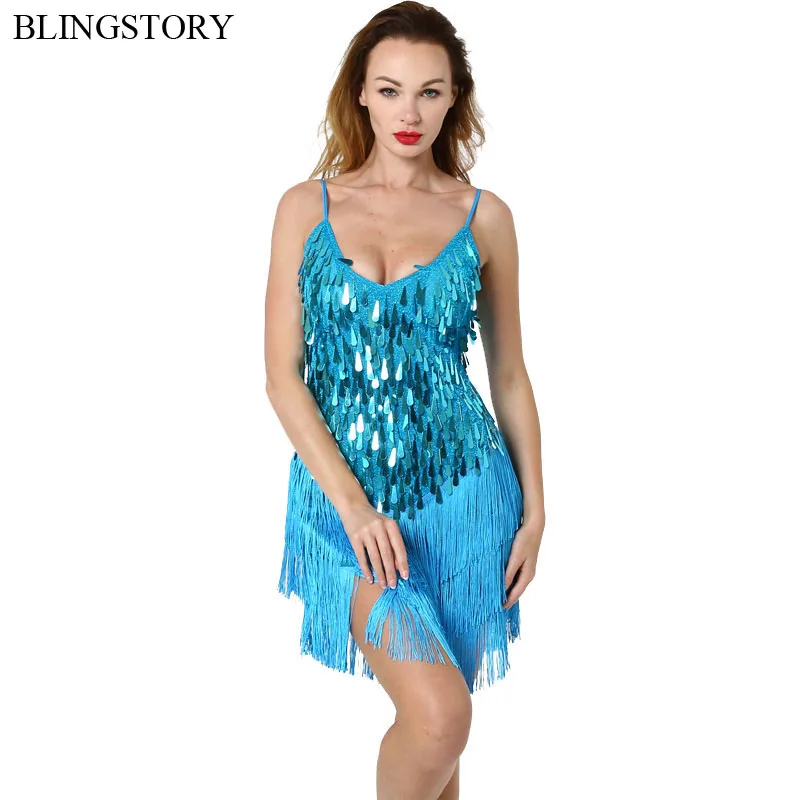 BLINGSTORY Women Sequin Samba Latin Dress Salsa Ballroom Competition Dance Dresses Green KR7001-4
BLINGSTORY Women Sequin Samba Latin Dress Salsa Ballroom Competition Dance Dresses Green KR7001-4