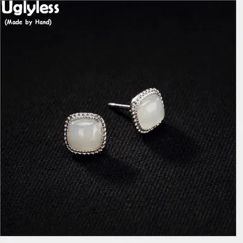 Uglyless Delicate MINI Size Square Earrings for Women Natural Jade Geometric Fine Jewelry 100% Real Solid 925 Thai Silver Studs 
Uglyless Delicate MINI Size Square Earrings for Women Natural Jade Geometric Fine Jewelry 100% Real Solid 925 Thai Silver Studs