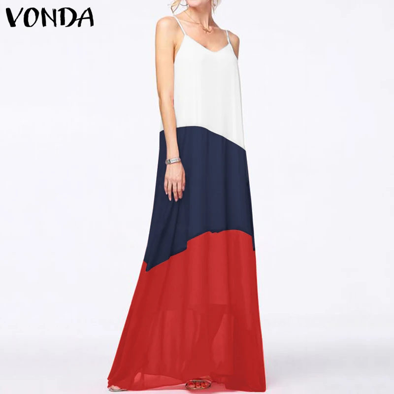 VONDA Women Bohemian Sleeveless Dress 2019 Summer Sundress Spaghetti Strap Party Maxi Dress Splice Vestido Casual Rob Plus Size
VONDA Women Bohemian Sleeveless Dress 2019 Summer Sundress Spaghetti Strap Party Maxi Dress Splice Vestido Casual Rob Plus Size