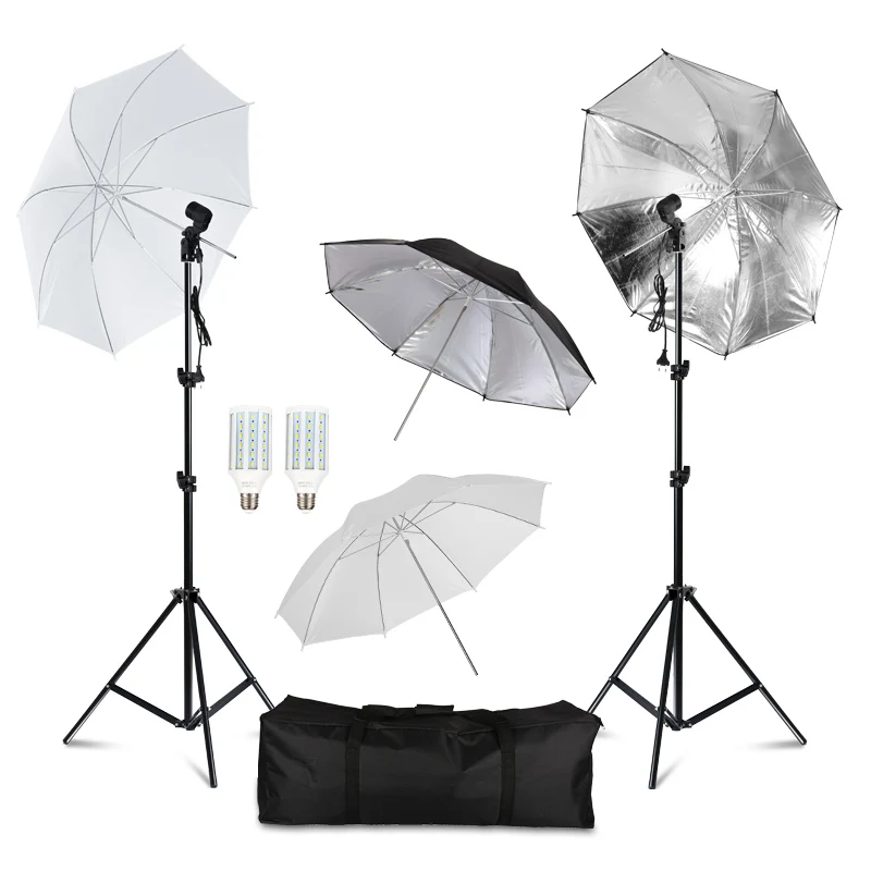 Photography Studio Kits Reflective Umbrella Soft Umbrella Light Stand Tripod Light Bulb Photo Studio Photographic Equipment Set
Photography Studio Kits Reflective Umbrella Soft Umbrella Light Stand Tripod Light Bulb Photo Studio Photographic Equipment Set