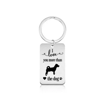 New Stainless Steel Jack Russell Terrier Keychains Silver Color I love you more than the dog Key Chains Car Bag Keyrings
New Stainless Steel Jack Russell Terrier Keychains Silver Color I love you more than the dog Key Chains Car Bag Keyrings