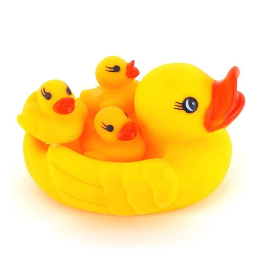 4pcs/set Classic Bath Toy Rubber Squeaky Yellow Duck Family Baby Shower Bath Floating Toys
4pcs/set Classic Bath Toy Rubber Squeaky Yellow Duck Family Baby Shower Bath Floating Toys