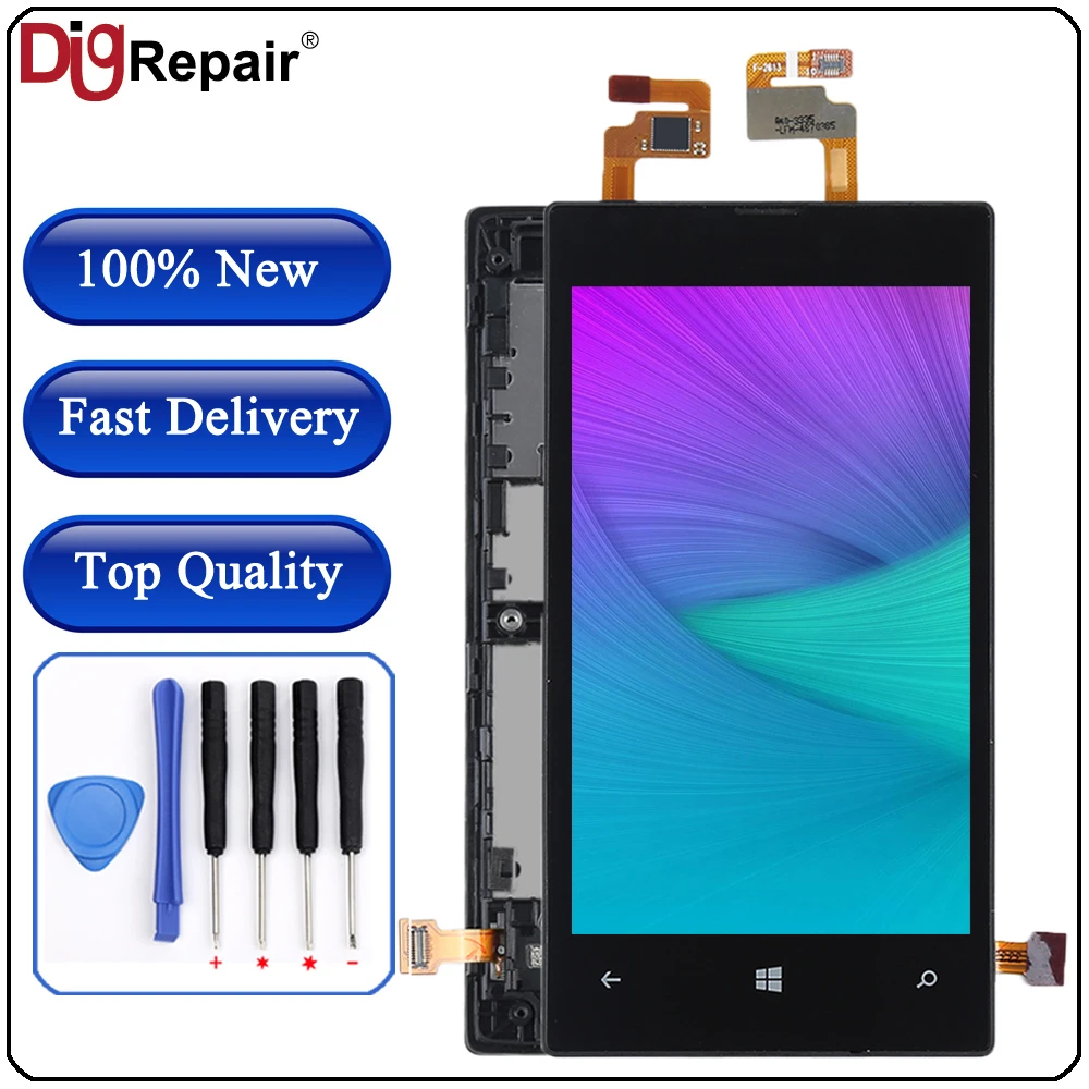 For Nokia Lumia 520 LCD Display Touch Screen with Digitizer For Nokia Lumia 520 display Bezel Frame Black replacement parts
For Nokia Lumia 520 LCD Display Touch Screen with Digitizer For Nokia Lumia 520 display Bezel Frame Black replacement parts