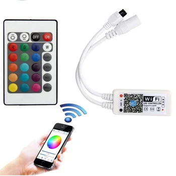 Wifi RGB Controler DC12V Mini LED Controller wifi With RF 21Key / IR 24Key Remote Control For RGB LED Strip Lights RGB Led Tape
Wifi RGB Controler DC12V Mini LED Controller wifi With RF 21Key / IR 24Key Remote Control For RGB LED Strip Lights RGB Led Tape