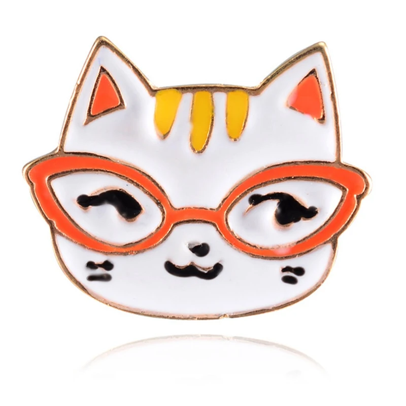 1Pcs Orange White Glasses Cat Head Brooch Enamel Pin Women Kid Fashion Cartoon Animal Button Pins Shirt Denim Badge Jewelry
1Pcs Orange White Glasses Cat Head Brooch Enamel Pin Women Kid Fashion Cartoon Animal Button Pins Shirt Denim Badge Jewelry