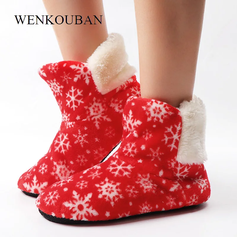 Winter Shoes Woman Home Slippers Fur Christmas Floor Shoes Warm Indoor Furry Slides Snowflake Print Slipper Pantoufle Femme 2019
Winter Shoes Woman Home Slippers Fur Christmas Floor Shoes Warm Indoor Furry Slides Snowflake Print Slipper Pantoufle Femme 2019