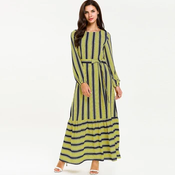 Muslim Striped Abaya Robe Kaftan Dubai Ramadan Hijab Dress Turkey Abayas For Women Jilbab Caftan Elbise Qatar Islamic Clothing
Muslim Striped Abaya Robe Kaftan Dubai Ramadan Hijab Dress Turkey Abayas For Women Jilbab Caftan Elbise Qatar Islamic Clothing