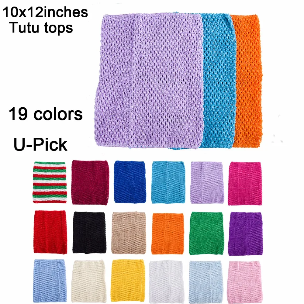

10x12 Inches Large Size Crochet Tutu Tube Top 12Inch Girls Pettiskirt Tutus Dress Tank Tops 10Pcs Per Lot