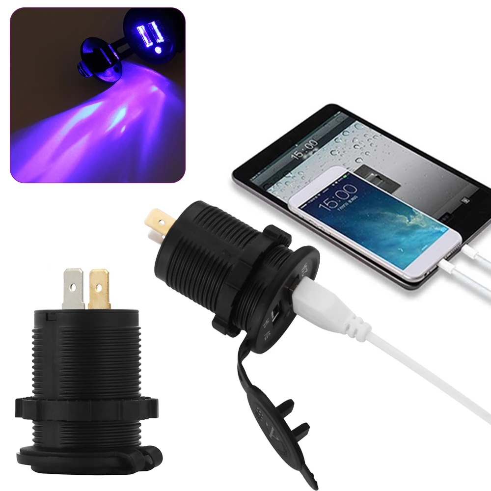New Coming Waterproof 12V/24V 3.1 A Dual Port Motorcycle Mobile Phone Car USB Charger Power Outlet Hot Universal Fast Power
New Coming Waterproof 12V/24V 3.1 A Dual Port Motorcycle Mobile Phone Car USB Charger Power Outlet Hot Universal Fast Power