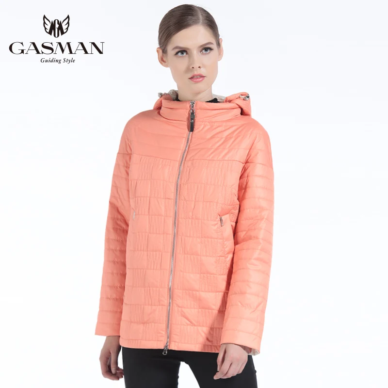 GASMAN 2019 пуховики женские Весенние Короткие куртка стильные парки большой размер