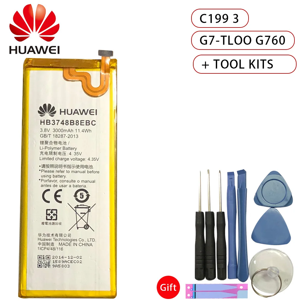 Replacement Phone Battery HB3748B8EBC Huawei C199 C199-CL00 Ascend G7 G7-TL100 3000mAh
Replacement Phone Battery HB3748B8EBC Huawei C199 C199-CL00 Ascend G7 G7-TL100 3000mAh