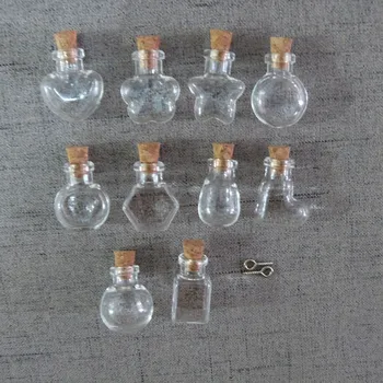 50set/lot new glass bottle wishing vial prefume vial & cork & eyehooks--10style option
50set/lot new glass bottle wishing vial prefume vial & cork & eyehooks--10style option
