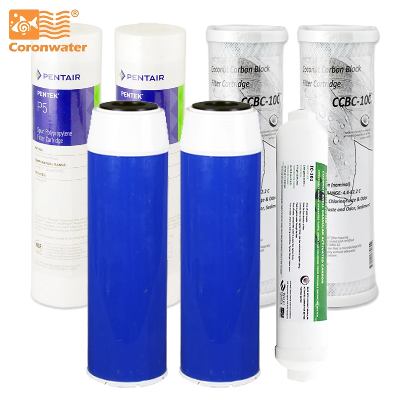 Coronwater Water Filter Cartridge Replacement Set One Year Filter Kit with for Water Filter System F-1002
Coronwater Water Filter Cartridge Replacement Set One Year Filter Kit with for Water Filter System F-1002