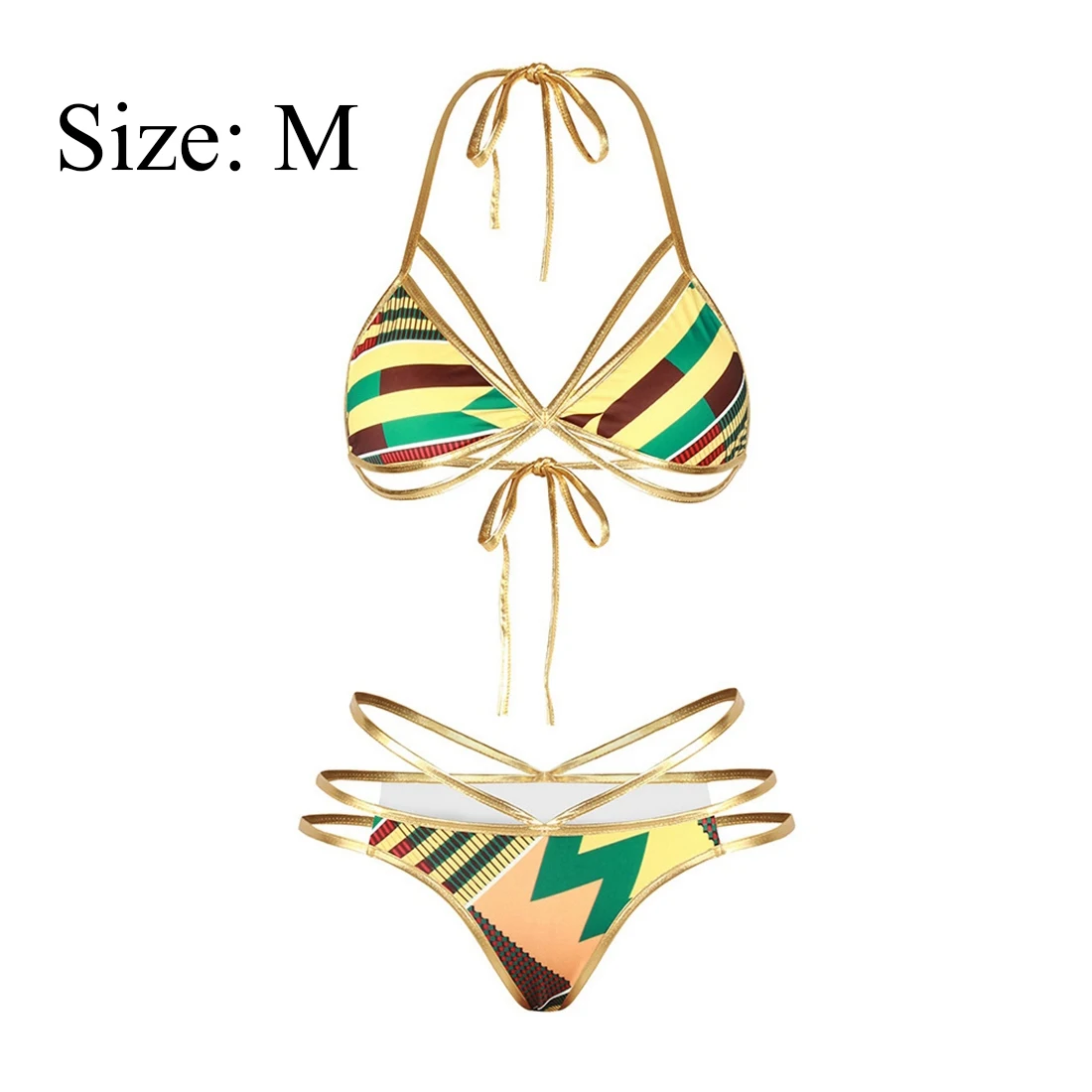 Super sell-2pcs Creative Digital Print Bandage Bikini Sexy Backless Triangular Split Swimwear
Super sell-2pcs Creative Digital Print Bandage Bikini Sexy Backless Triangular Split Swimwear