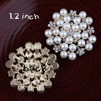 30pcs 1.2" Crystal Rhinestone pearl Button Alloy rhinestone Buttons in Gold Flat Back Embellishments RMM335
30pcs 1.2" Crystal Rhinestone pearl Button Alloy rhinestone Buttons in Gold Flat Back Embellishments RMM335