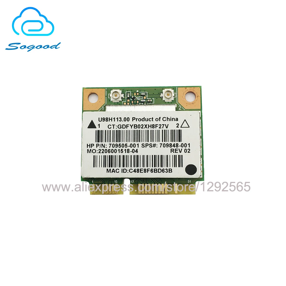 Realtek RTL8188EE Half Mini PCI 802.11bg/n Wireless LAN Card for HP ENVY 14 15 16 17 Pavilion 14 15 17 SPS 709848-001 709505-001
Realtek RTL8188EE Half Mini PCI 802.11bg/n Wireless LAN Card for HP ENVY 14 15 16 17 Pavilion 14 15 17 SPS 709848-001 709505-001