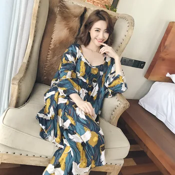 New Arrival Spring AutumnWomen's Pajama Set 3 Piece Sleep Set Long V-neck Sleepwear Indoor Clothes Yukata Lady Japanese Kimono
New Arrival Spring AutumnWomen's Pajama Set 3 Piece Sleep Set Long V-neck Sleepwear Indoor Clothes Yukata Lady Japanese Kimono