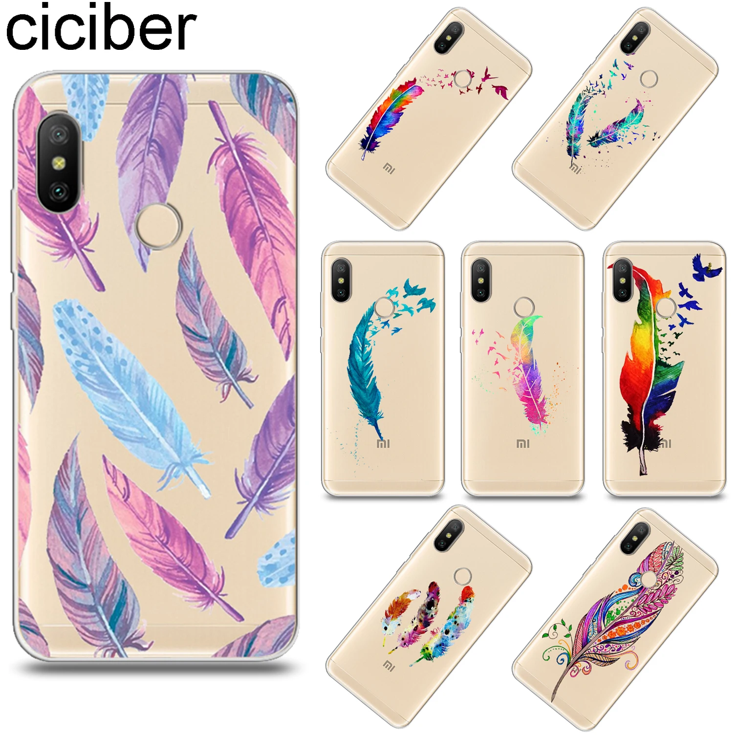 ciciber Colored Feather Cover For Xiaomi Redmi Note 7 5 6 4 3 Pro X A Soft TPU Phone Cases For Redmi 6 5 4 3 A X S Plus Pro S2
ciciber Colored Feather Cover For Xiaomi Redmi Note 7 5 6 4 3 Pro X A Soft TPU Phone Cases For Redmi 6 5 4 3 A X S Plus Pro S2