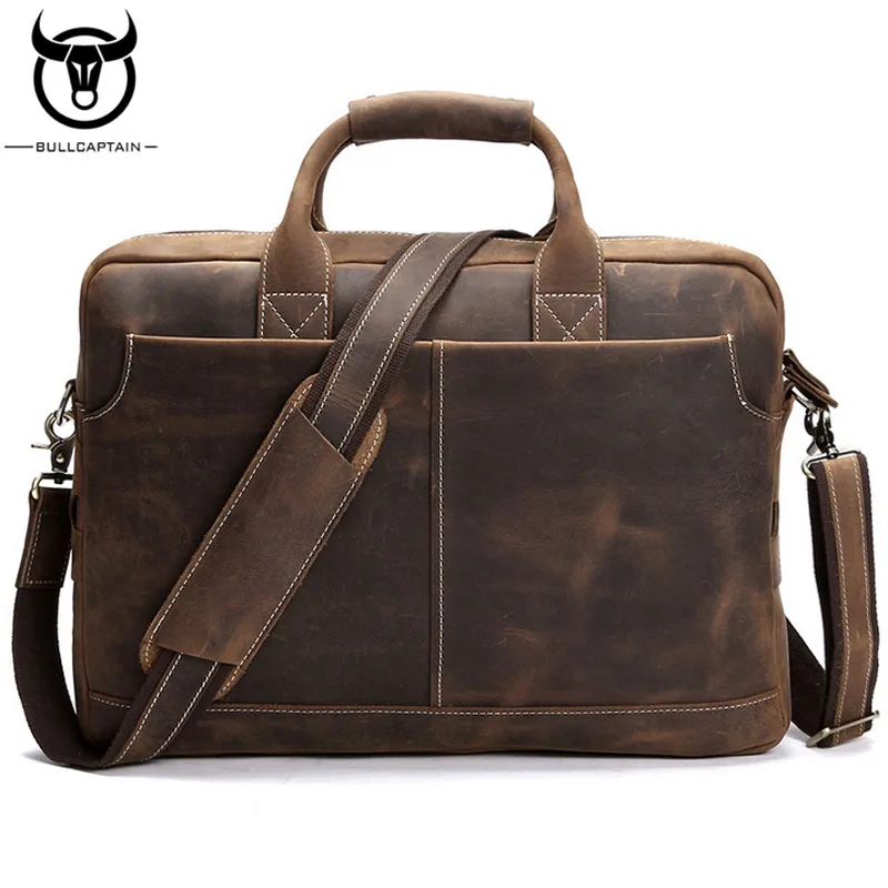 BULLCAPTAIN Men Crazy Horse Cowhide Computer Tote Handbag Famous Brand Briefcase Messenger Bags Men Business Sling Shoulder Bag
BULLCAPTAIN Men Crazy Horse Cowhide Computer Tote Handbag Famous Brand Briefcase Messenger Bags Men Business Sling Shoulder Bag