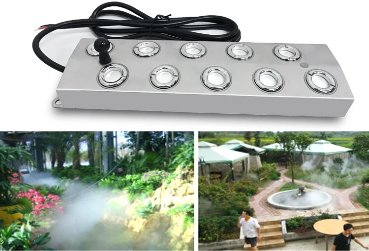 10 Head Ultrasonic Mist Maker Fogger Stainless Steel Humidifier Aeromist Hydroponics Nebulizer Water Fountain Pond Atomizer
10 Head Ultrasonic Mist Maker Fogger Stainless Steel Humidifier Aeromist Hydroponics Nebulizer Water Fountain Pond Atomizer